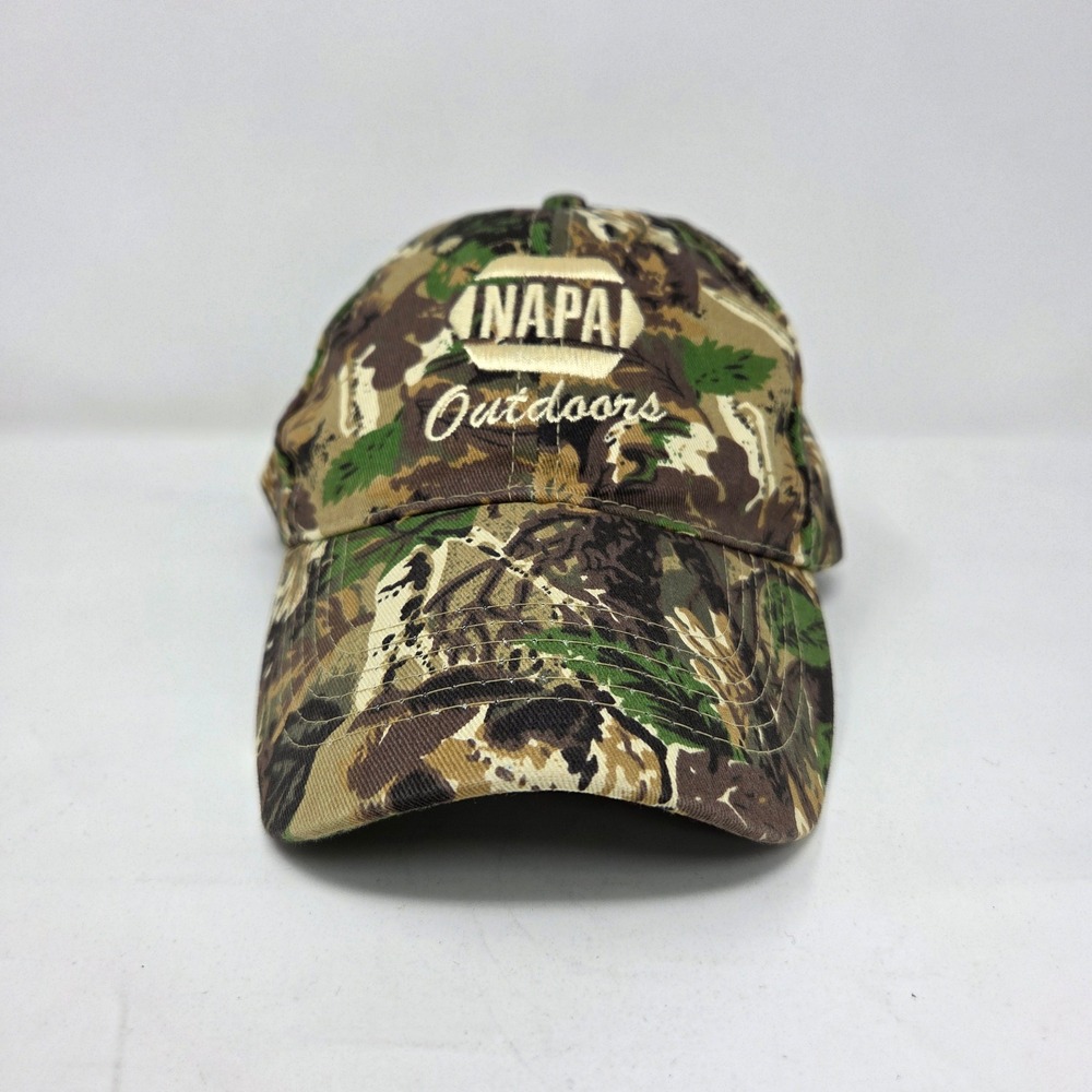 NAPA Outdoors Camouflage Baseball Cap Mens OSFM Green Brown Embroidered Dad Hat